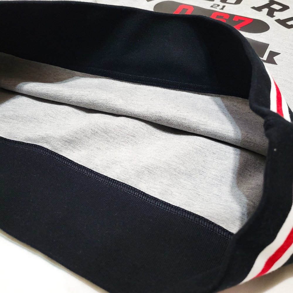 Polo Ralph Lauren RL Phys Ed Grey Sweatshirt Black Red Medium Crew sport bear 67 - Picture 5 of 8